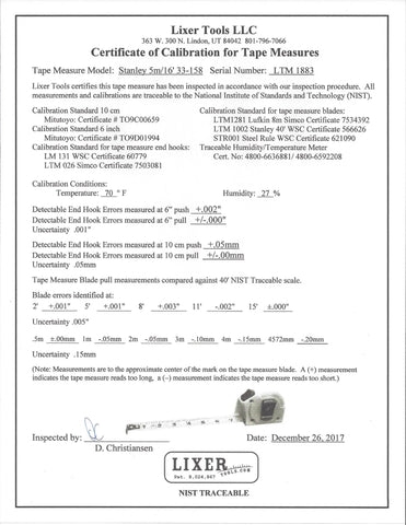 5M/16ft Milwaukee Tape Measure 48-22-6617 Class II (MIL-6617)