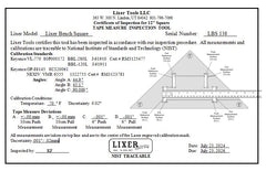 Lixer Bench Square w/ NIST Traceable Certification BS101-A-NIST