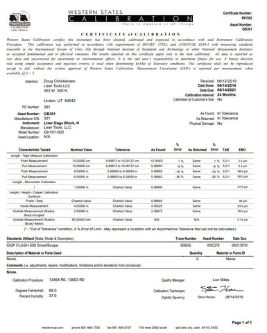 Pre-Pay Accredited ISO Recertification - Price Varies by Tool - Choose from drop down menu