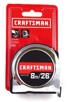 Craftsman 8m/26ft Tape Measure CMHT37326 Class II CE Rated (CMHT-37326)