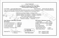 Lixer H Gage Block NIST Traceable (GH101-NIST) Hardened Stainless Steel (one tool with standard and metric)