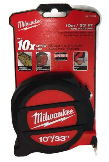 10M/33ft Milwaukee Tape Measure 48-22-5234 Class II with architectural scale (MIL-5234)