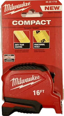 16 ft. Milwaukee Tape Measure 48-22-1716 with fractional scale (MIL-1716)
