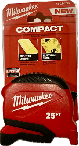 25 ft. Milwaukee Tape Measure with Fractional Scale 48-22-1725 (MIL-1725)