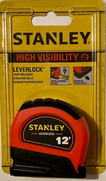 12 ft. Stanley Lever Lock Tape Measure STHT30813S 1/2
