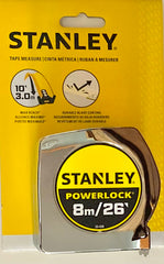 Stanley 8m/26ft Tape Measure 33-428 Class II CE Rated (ST33-428-T) Made in Thailand