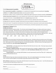 ISO Competency Training Sheet