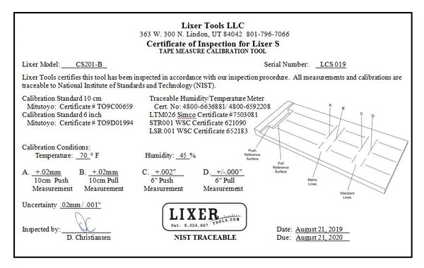 Lixer S Calibration Station Wall Mounted NIST Traceable (LCS-NIST ...