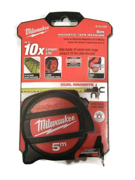 5M Milwaukee Magnetic Tape Measure 48-22-5305 Class II with architectural scale (MIL-5305)