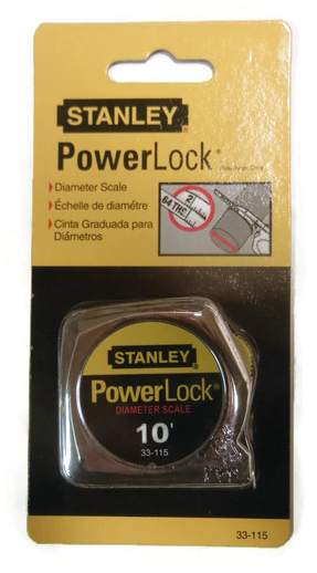 10 ft. Stanley Power Lock Tape Measure 33-115 Diameter Scale (pi scale) (ST33-115)