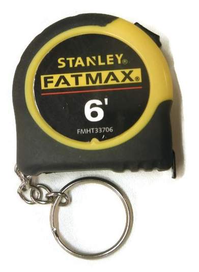 Stanley Products FatMax Keychain Tape Measure, 6' x 1/2 #FMHT33706M  (12/Pkg.)